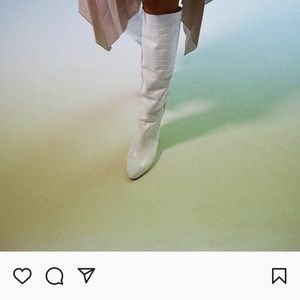 MIISTA Katerina White Croc Leather